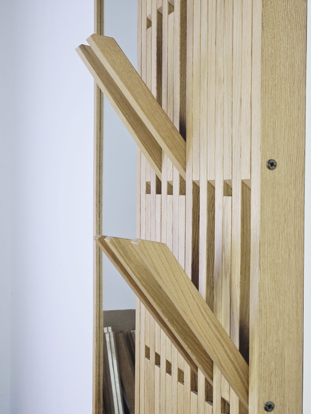 Wall Modular organizer Oak + mirror frame as a gift